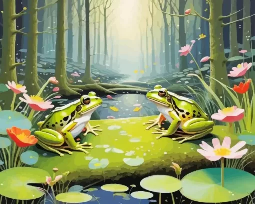 Frogs Animal Diamond Painting