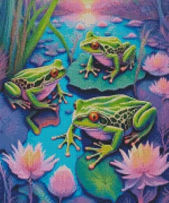 Frogs Family Diamond Painting