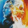 GOT jon snow and daenerys tergaryen diamond dotz