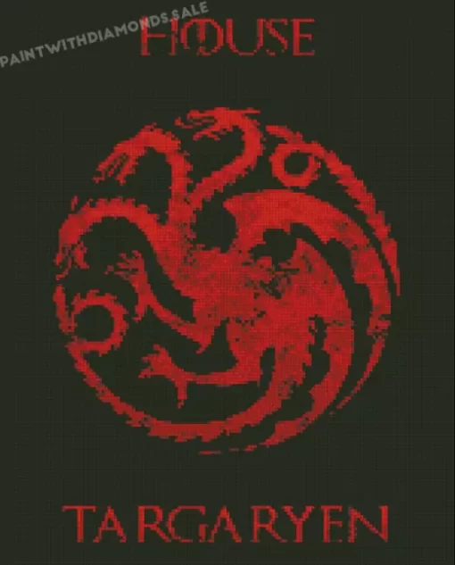 Game Of Thrones House Targaryen art diamond dotz