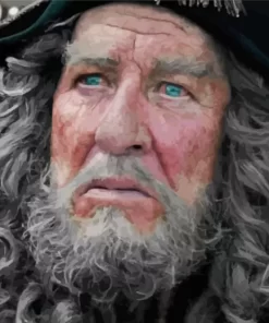 Geoffrey Rush Pirates Of The Caribbean Diamond Painting