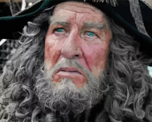 Geoffrey Rush Pirates Of The Caribbean Diamond Painting