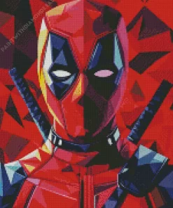 Geometric Deadpool Diamond Paintings