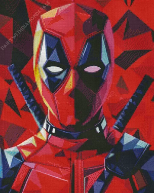 Geometric Deadpool Diamond Paintings