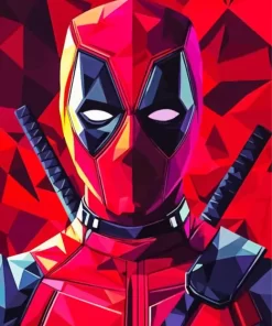 Geometric Deadpool Diamond With Numbers