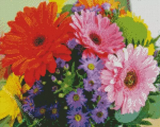 Gerbera Daisies Diamond Painting