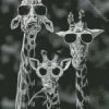 Giraffe Family With Sunglasses Diamond Painting