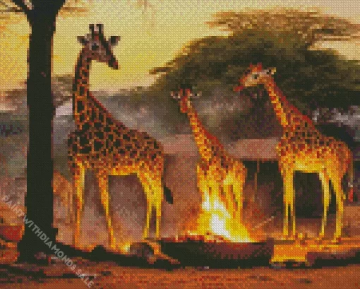 Giraffes Family Diamond Painting