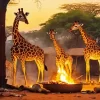 Giraffes Family Diamond Painting