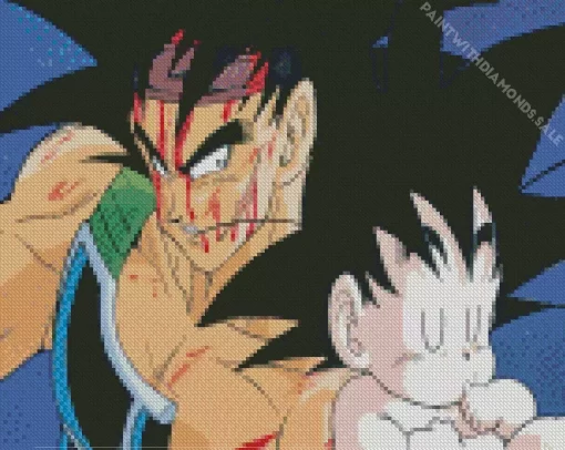 Goku And Bardock Diamond Dotz