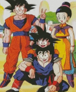 Goku Family Diamond Paintings