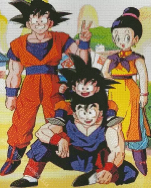 Goku Family Diamond Paintings