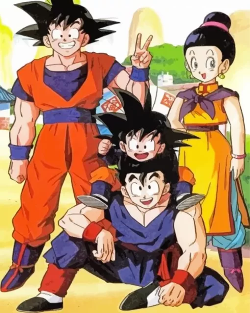 Goku Family Diamond Paintings