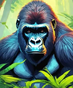 Gorilla In Jungle Diamond Painting