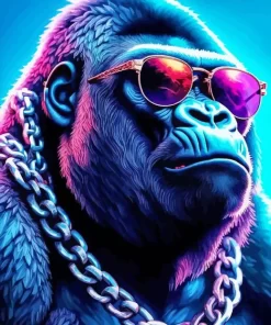 Gorilla With Sunglasses Diamond Painting