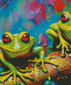 Green Frogs Art Diamond Painting