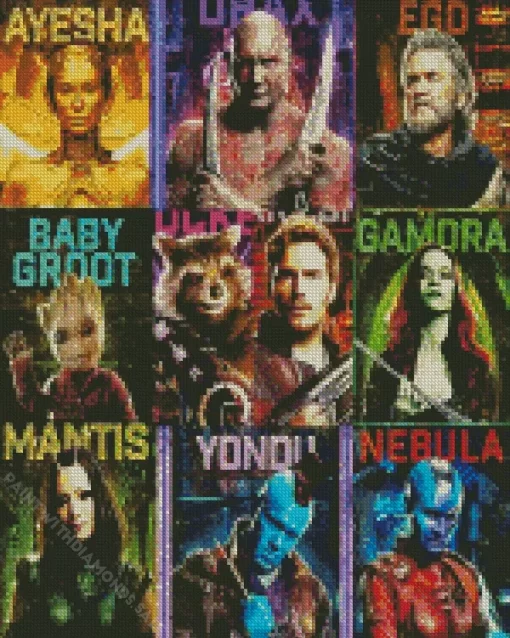 Guardians of the Galaxy Characters Diamond Paintings