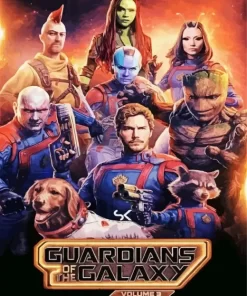 Guardians of the Galaxy Poster Diamond With Numbers