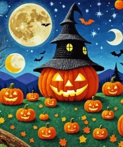 Halloween Art Pumpkin Diamond Paintings