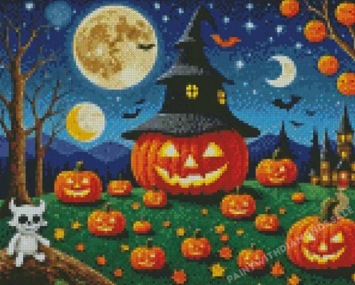 Halloween Art Pumpkin Diamond Paintings