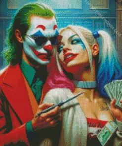 Harley Quinn And Joker Diamond By Numbers