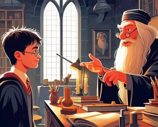 Harry Potter And Professor Albus diamond paintings