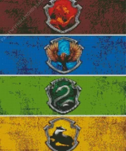 Harry Potter Houses diamond paintings