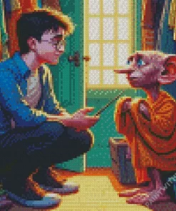 Harry Potter With Dobby diamond paints