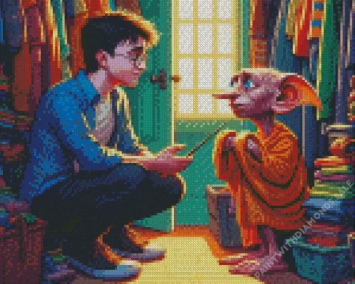 Harry Potter With Dobby diamond paints