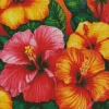 Hibiscus Flowers Art Diamond Painting