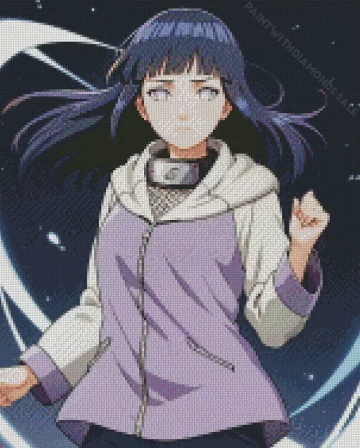 Hinata Hyuga Naruto Manga Diamond Paints