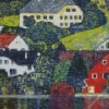 Houses at Unterach on the Attersee Diamond Paintings