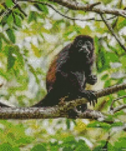 Howler Monkey Diamond Painting