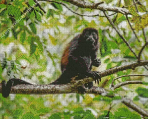 Howler Monkey Diamond Painting