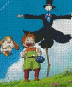 Howls Moving Castle Anime Diamond Painting