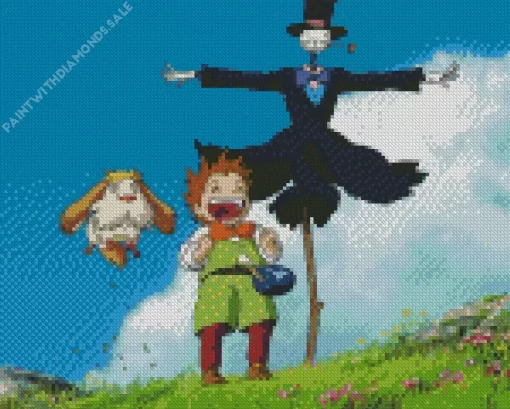 Howls Moving Castle Anime Diamond Painting