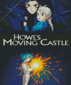 Howls Moving Castle Studio Ghibli Diamond Painting