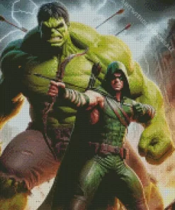 Hulk And Green Arrow Diamond Paintings