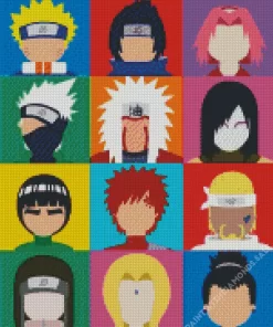 Illustration Naruto Characters Diamond Paints