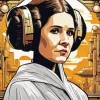 Illustration Princess Leia diamond dotz