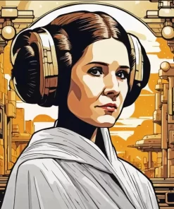 Illustration Princess Leia diamond dotz