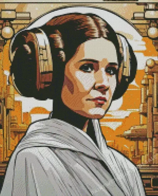 Illustration Princess Leia diamond paints