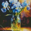 Irises In A Glass Jar Diamond Painting