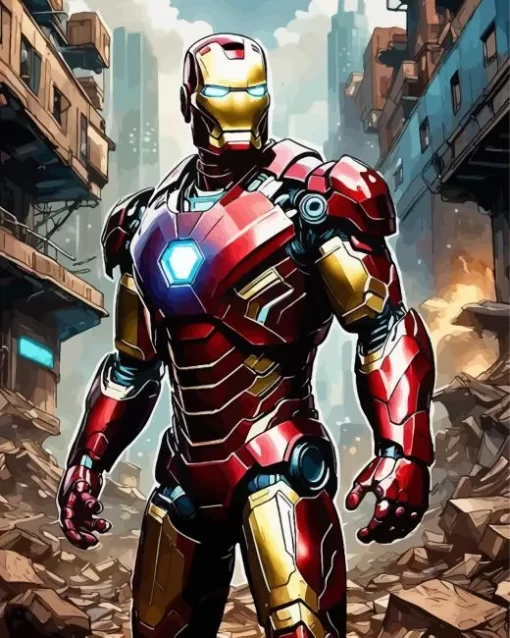 Iron Man Hero Diamond With Numbers