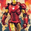 Iron Man Marvel Film Diamond With Numbers