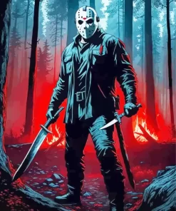 Jason Voorhees Horror Character Diamond Paintings