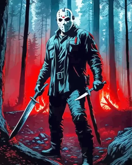 Jason Voorhees Horror Character Diamond Paintings