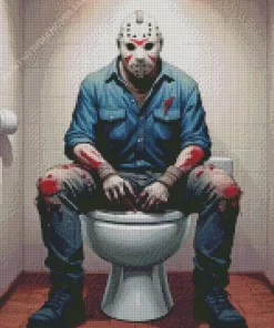 Jason Voorhees In The Toilet Diamond Dotz