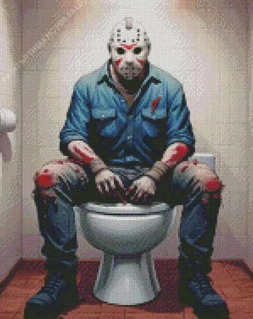 Jason Voorhees In The Toilet Diamond Dotz