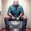 Jason Voorhees In The Toilet Diamond Paintings